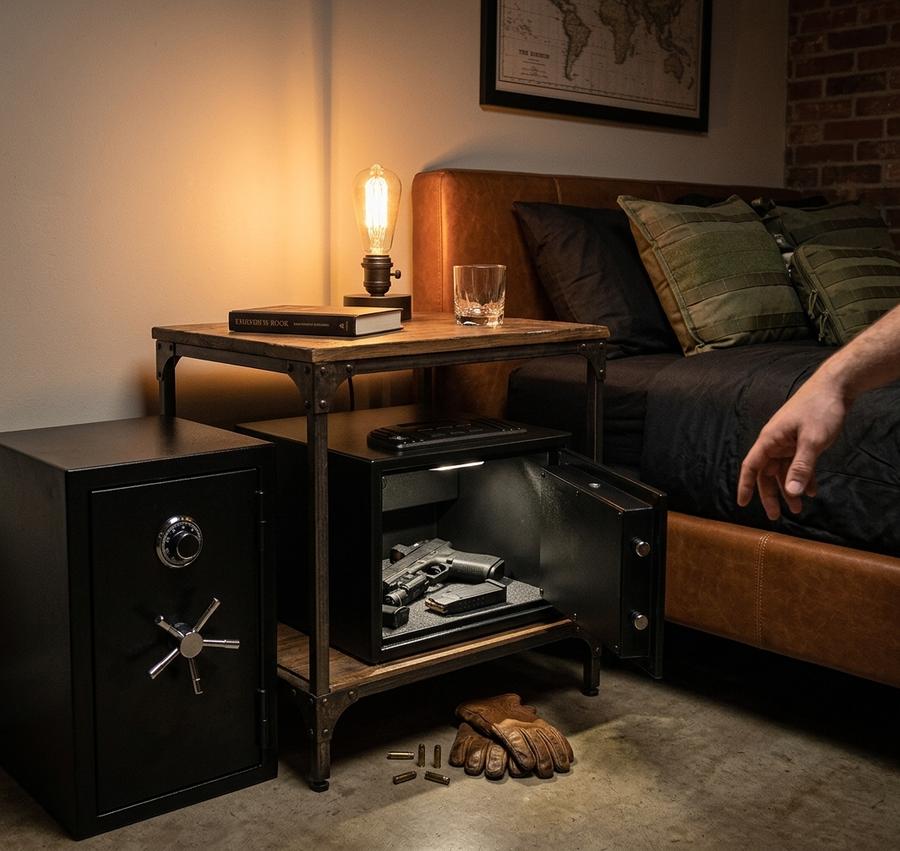Fortress 55E30 large quick-access safe on desk