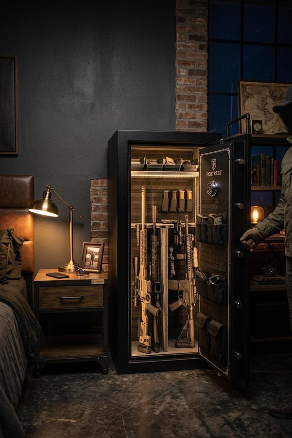 Fortress 24CBF 24-gun fireproof cabinet in gun room